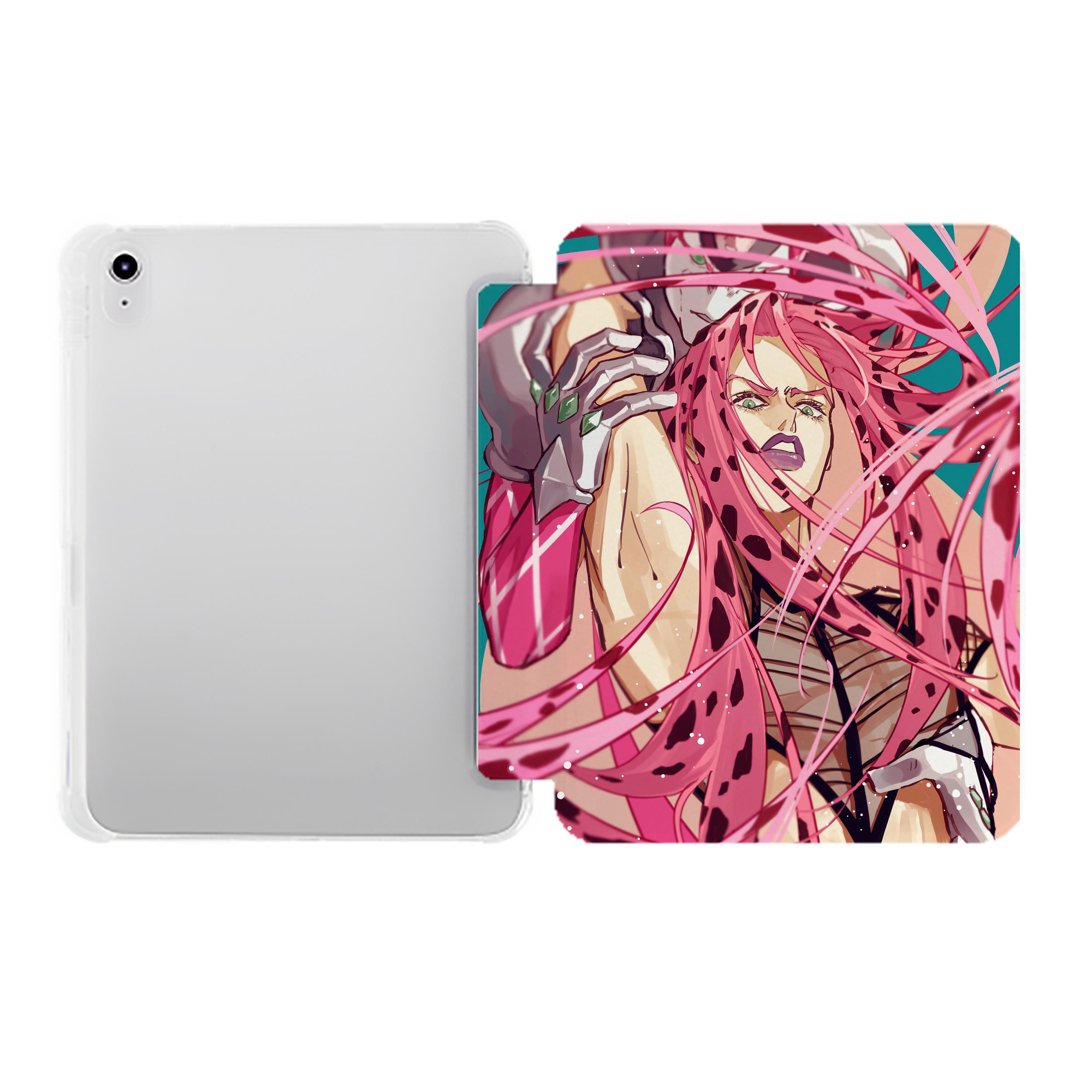 （画像用） ジョジョの奇妙な冒険 JoJo's Bizarre Adventure IPad ケース ペン収納付き 三つ折りスタンド PUレザー×シリコン 対応機種9.5/10.5/10.9インチ